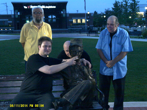 Our trip to Indiana: Chris, James, Fr Stephen, John, and Orville Reddenbacher